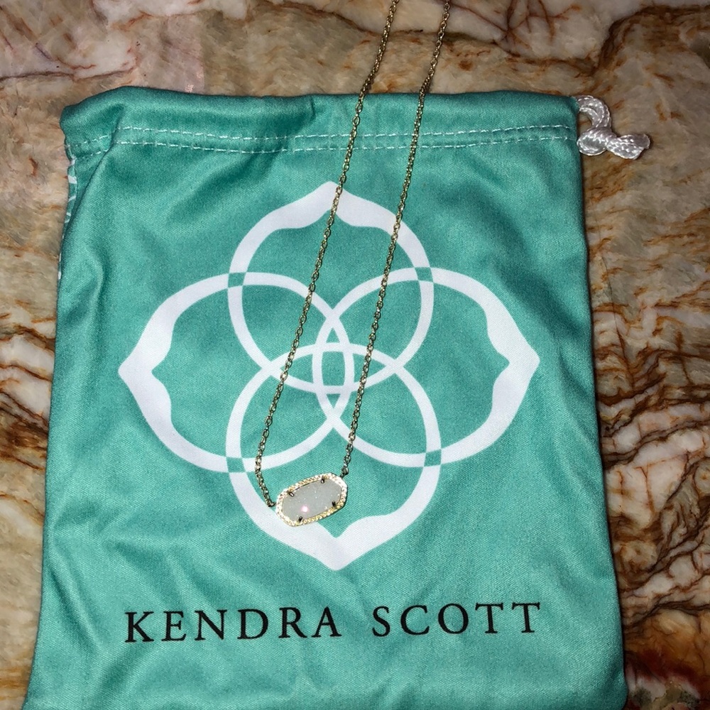 Kendra Scott White Druzy Necklace